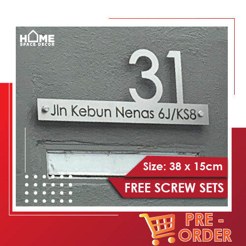 304 Stainless Steel 3D Design House Number Plate Lazada