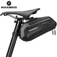 ROCKBROS เปลือกแข็งจักรยานกระเป๋า1.7L 1.5L ความจุขนาดใหญ่ Seatpost หางจักรยานกระเป๋าสะท้อนแสงกันน้ำ MTB ถนนด้านหลังขี่จักรยานกระเป๋า