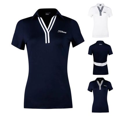 New golf clothing womens short-sleeved T-shirt top slim-fit fashion casual sports all-match quick-drying PEARLY GATES  Honma Castelbajac Master Bunny ANEW PXG1✠☃✗