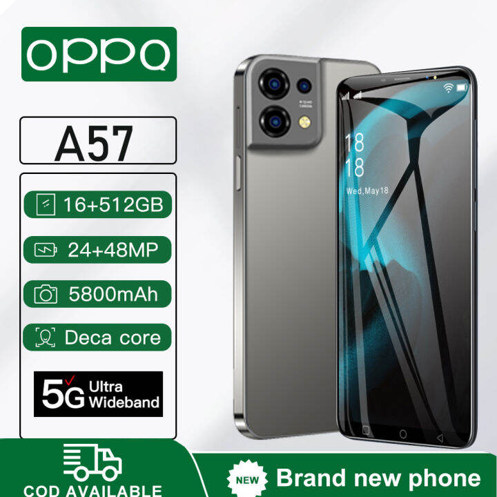 โทรศัพท์มือถือ Oppq A57 Smartphone โทรศัพท์บางๆ 4G/5G เต็มหน้าจอ 6.7 นิ้ว  โทรศัพท์ 6800Mah เกมส์ Smartphone Full Hd Screen มือถือราคาถูก รองรับ 2 ซิม  มือถือแรงๆ เหมาะสำหรับ Facebook Line Youtube โทรศัพท์ราคาถูก ส่วนลด  ประสิทธิภาพดีๆ | Lazada.Co.Th