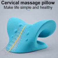 Neck Shoulder Stretcher Relaxer Cervical Chiropractic Traction Device Pillow for Pain Relief Cervical Spine Alignment Massager