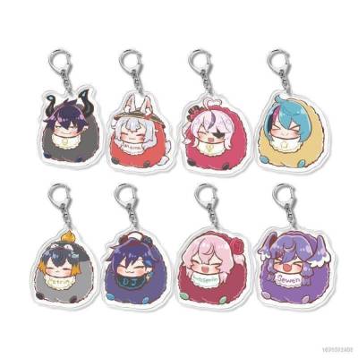 HZ Luxiem NIJISANJI Vtuber Keychain Anime Keyring Acrylic Cute Bag Pendant Cartoon Mysta Ike Vox Shu Luca Key Chain Gifts ZH