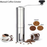 เครื่องบดกาแฟมือสแตนเลส อุปกรณ์บดแตนเลส สำหรับเมล็ดบดกาแฟส Stainless steel manual coffee grinder Bomart