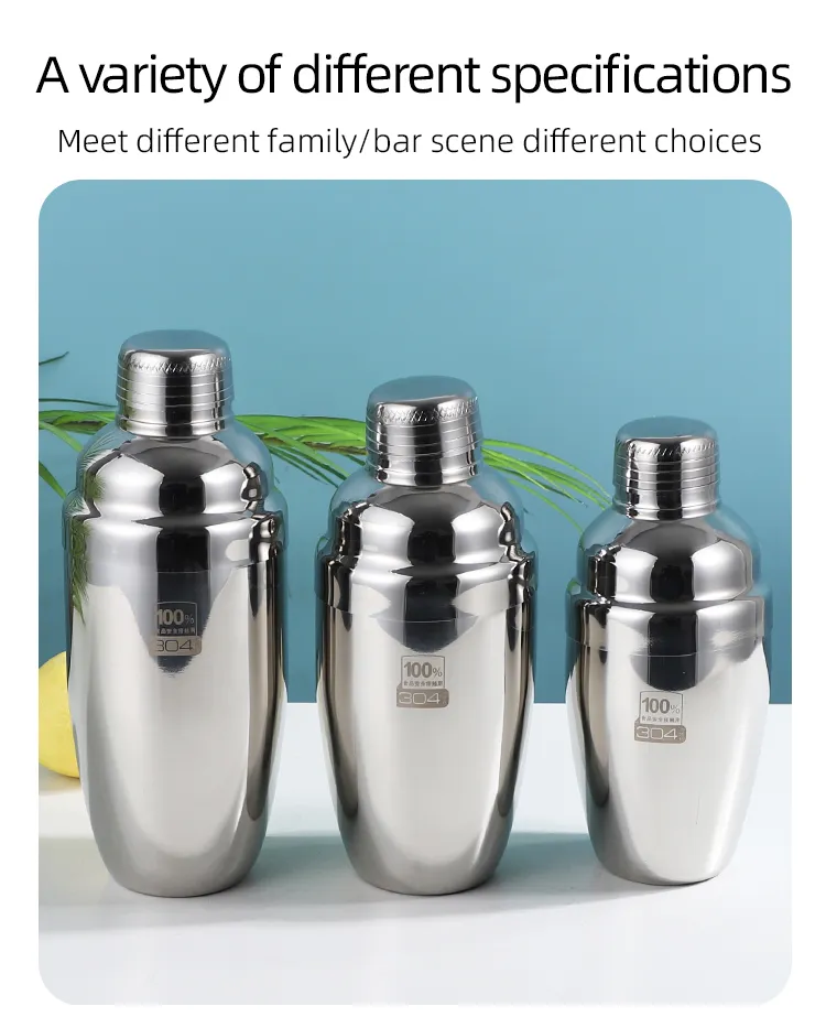 11.8OZ/350ML Cocktail Shaker 201 Stainless Steel Wine Shaker