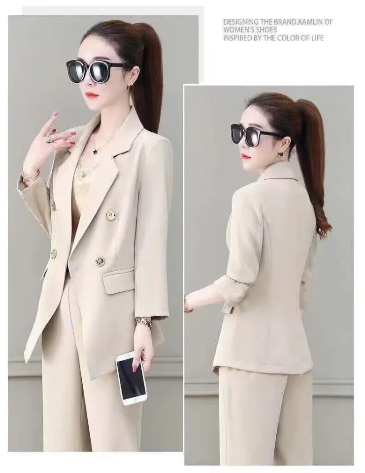 Amazon.co.jp: ADKHF Business Uniform Women Flare Pants Suit 2 Piece Set  Slim Blazer Jacket Office Lady Business Office Women Pants Suit (Size :  Small) : Clothing, Shoes & Jewelry