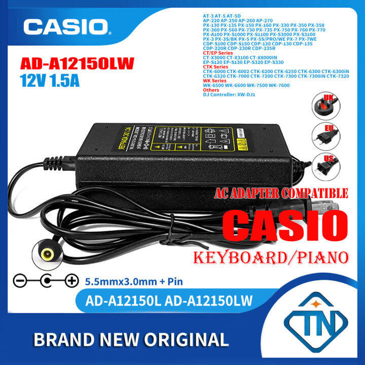 Casio Privia Px 160 Casio 12v Ac Adapter For Keyboards Power Cord