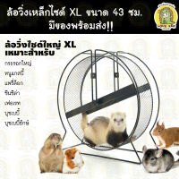 จักรวิ่งเหล็กXL ขนาด 43 ซม. ล้อวิ่งชินชิล่า แพรรีด็อก กระรอก แกสบี้ เฟอเรท บุชเบบี้