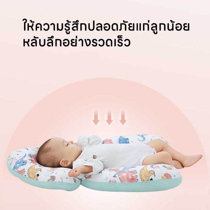 sabai-sabai-cod-หมอนเด็ก-หมอนป้องกันหัวแบน-หมอนจัดท่านอนเด็ก-ทารกแรกเกิดรูปร่างหมอนเด็ก-หมอนของขวัญสำหรับเด็กแรกเกิด-0-3-ปี