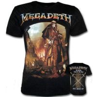 แฟชั่นใหม่ MEGADETH เมทัลทัวร์คอนเสิร์ตแห่งปี เสื้อยืดร็อค เสื้อวงร็อค