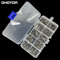 GHOTDA 100pcs/ Box Fishing Connector Snap American swivel enhanced pin Hook Lure Accessories Pesca 5Size 20pcs Each Size Accessories