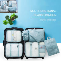 7PCS Packing Cubes for Travel Luggage Organiser Bag Compression Pouches Clothes Suitcase, Organizers Storage Bags for Travel