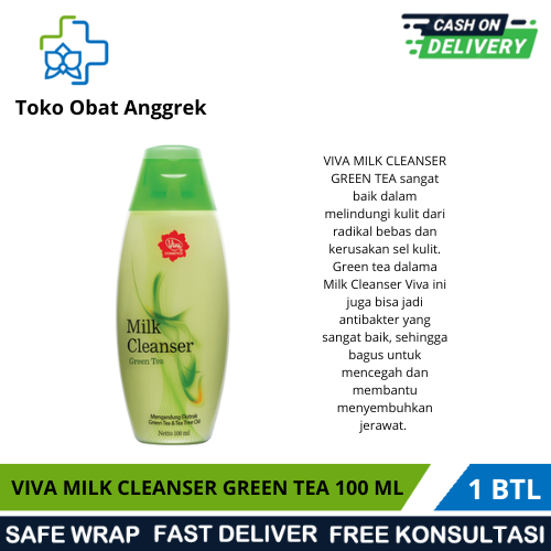 VIVA MILK CLEANSER GREEN TEA 100 ML/PEMBERSIH WAJAH Lazada Indonesia