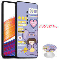 แนวโน้มการออกแบบโทรศัพท์เคสสำหรับVIVO V17 Pro G-DRAGON Chrysanthemumซิลิคอนนุ่มกรณีที่มีรูปแบบเดียวกันถุงลมนิรภัยขาตั้งโทรศัพท์และเชือกฝาหลัง