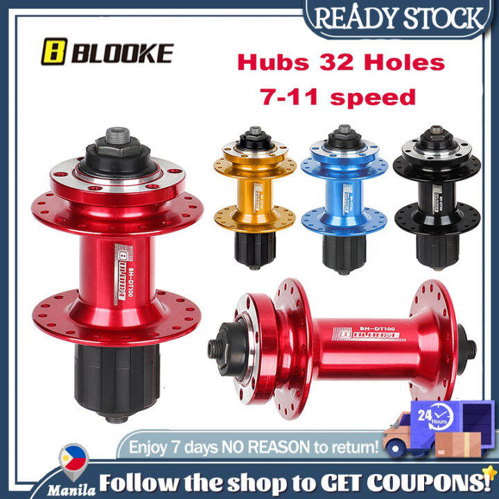 BLOOKE 32/36 Hole Hub Ball Bearing Hub MTB Bike Hub Disc Brake 7/8/9/10/11 Speed Front Rear Hubs