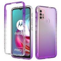 [HF17] สำหรับ Motorola Moto G20 G30 G10กรณี G60S G60 G41 G51 G71กันกระแทก Hybrid Gradient สีฝาครอบโทรศัพท์ Moto G9 Plus E7i Power E20