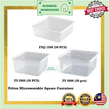 520ml Square Shape Microwave Container Disposable Takeaway PP