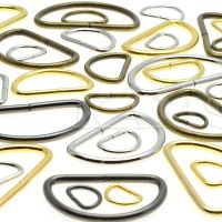 100pcs Nickel Plated D ring Semi ring Ribbon clasp Knapsack belt buckle