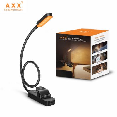 Clip Book Light Amber Reading Lights for Bed Rechargeable Clip Light for Kids Battery Powered Small LED Lights Night Students