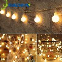 ►℡ LED String Fairy Lights 5M 20Leds Crystal Ball/Globe/Peach Blossom Outdoor Lamp Garland Christmas Holiday Wedding Party Decor