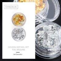 【hot sale】 ✉ B50 COSCELIA Gold/Silver Glitter Foil Nail Art Decorations Nails Accessories For Design DIY Nail Stickers
