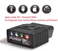 VLINKER MC + รุ่น V2.2 BLE 4.0รองรับ Android สีฟ้าระบบ IOS OBD2เครื่องมือตรวจวิเคราะห์รถยนต์