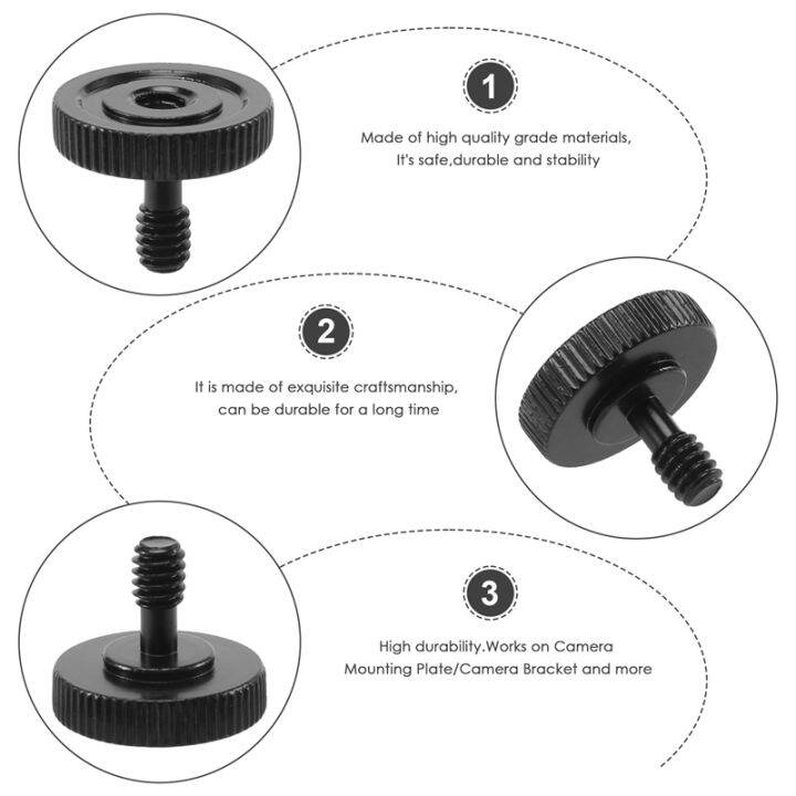 thumb-screw-camera-quick-release-1-4-inch-thumbscrew-l-bracket-screw-mount-adapter-bottom-1-4-inch-20-female-thread-pack-of-2