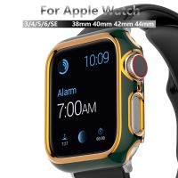 For Apple Watch case 44mm 40mm iWatch 42mm 38mm bumper Electroplating two color 44 42 38 42 mm for apple watch series 6 SE 5 4 3