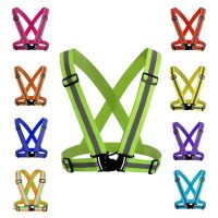 New Highlight Reflective Straps Night Running Riding Clothing Vest Adjustable Safety Vest Elastic Band For Adults and Children