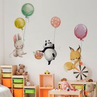 Lovely animal panda rabbit koala and balloon bedroom childrens room wall sticker nursery home decoration wall decal Wall Stickers  Decals