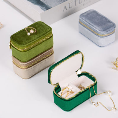 Packaging Packaging Case Earrings Box Velvet Box Velvet Jewelry Box Portable Travel Jewelry Box Jewelry Box