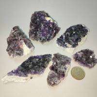 ผลึกหินฟลูออไรต์สีม่วงเข้ม Purple Fluorite