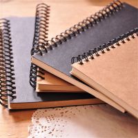 KDD Khaki Black Cover Drawing Sketchbooks Blank Art Paper Daily Writing Planner Office School Supplies Stationery