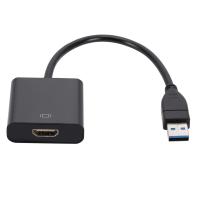 1080P USB 3.0 to HDMI Compatible Converter External Audio Video Adapter Cable Multi Display Converter for Desktop Laptop PC