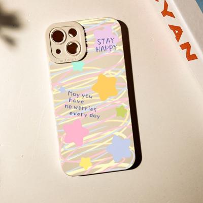 【สำหรับ iPhone】เคสโทรศัพท์กันกระแทก Color Line Stars สำหรับ for iPhone 14 ProMax 13Pro 12Pro Max 11Pro XSMax XR X 8/7 Plus