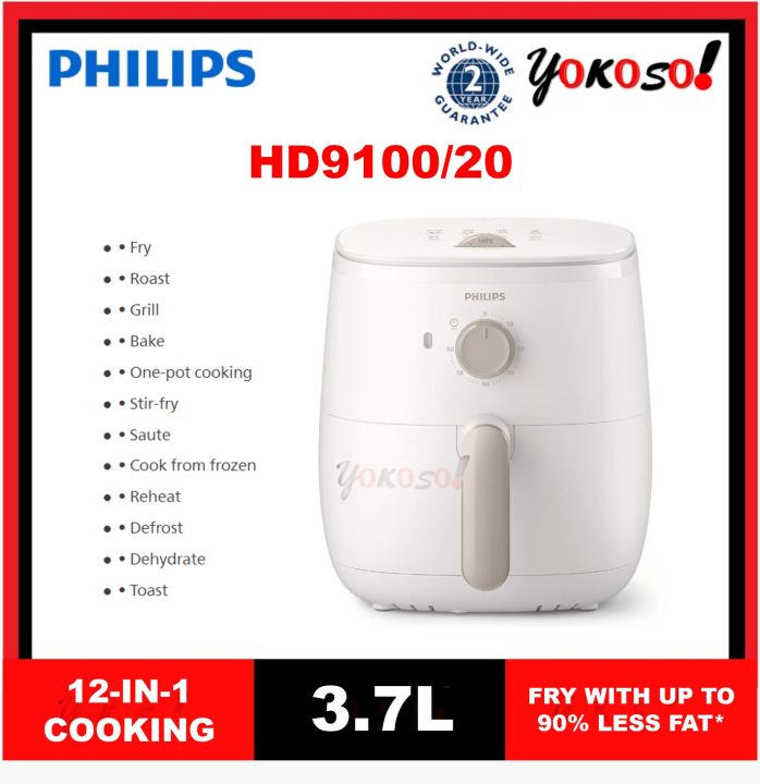 Philips HD9100/20 Air Fryer 3000 Series White | 3.7L | 3D RapidAir Tech ...