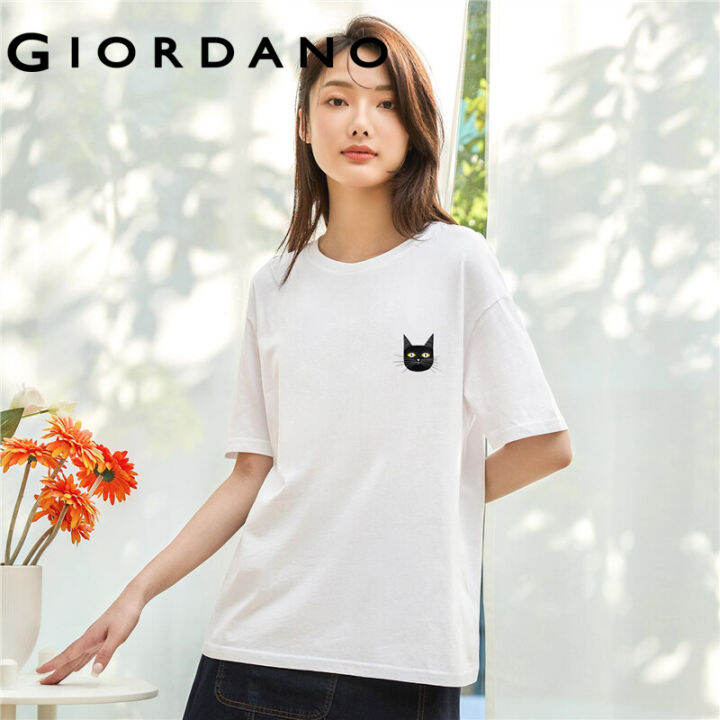 giordano-women-pets-series-t-shirts-100-cotton-cute-print-tee-crewneck-short-sleeve-summer-fashion-casual-tshirts-99393146-vnb