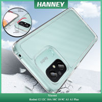 HANNEY สำหรับ Xiaomi Redmi 12 12C 10A 10C 10 9C A1 A1บวกอะคริลิคเคสโทรศัพท์เคสกันกระแทกใสลายลูกกวาดด้านหลัง XSC-01ใส