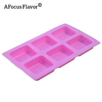 ；【‘； 1 Pc 6 Holes Rectangle Cake Mold Soap Rectangular Handmade Soap Form For Soap Silicone Forms Baking Cake Stand Fondant Molds