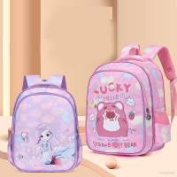 Lotso strawberry bear mermaid Backpack Grade 1-6 kindergarten Student Large Capacity Breathable Multipurpose Bags