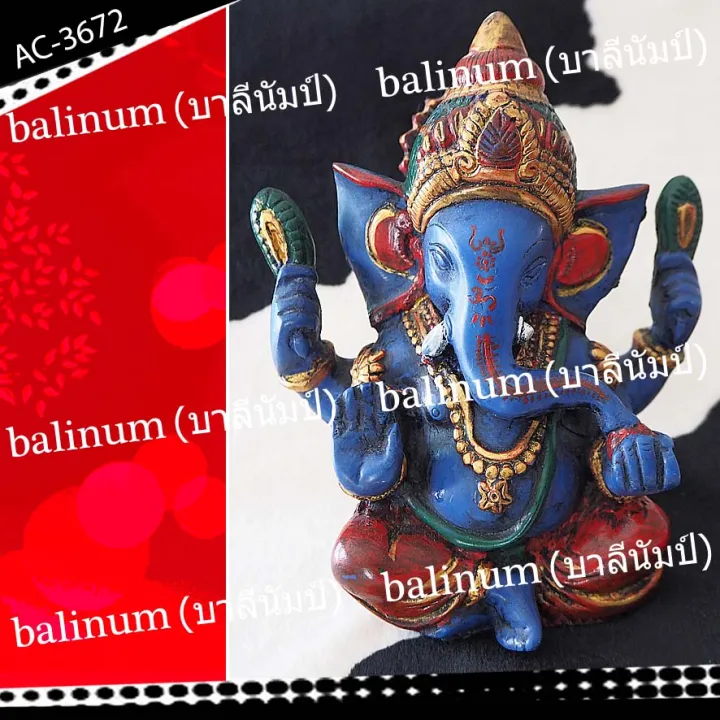 balinum AC3672 องค์พระพิฆเนศแบบตั้งโต๊ะบูชา งานทิเบตเนปาลแฮนด์เมด