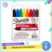 HCMVỉ 8 màu bút lông dầu vẽ trên mọi chất liệu Sharpie Fine Point