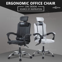 LifeStyle เก้าอี้สำนักงาน OfficeChair ก้าอี้ออฟฟิศ Computer Chair  มีล้อเลื่อน เก้าอี้ผู้บริหาร ปรับเอนได้ 135องศา มีหมอนถอดออกได้ ปรับระดับความสูง112-120cm
