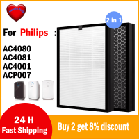 2 In 1เปลี่ยน AC4158/ AC4125 HEPA และคาร์บอนกรองใช้งานร่วมกับ Philips AC4080 AC4081 AC4001 ACP007เครื่องฟอกอากาศ