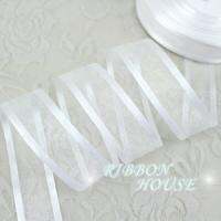 ☃✗☜ White Organza Ribbons 50 Yards