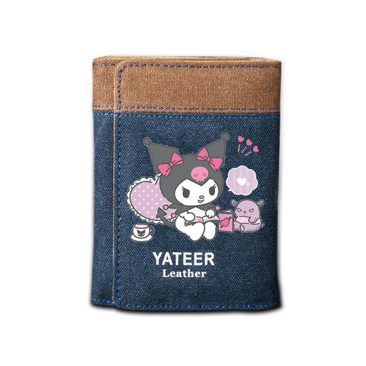 kuromi-men-short-bifold-long-zipped-wallet-cute-student-change-card-holder-girls-wallet