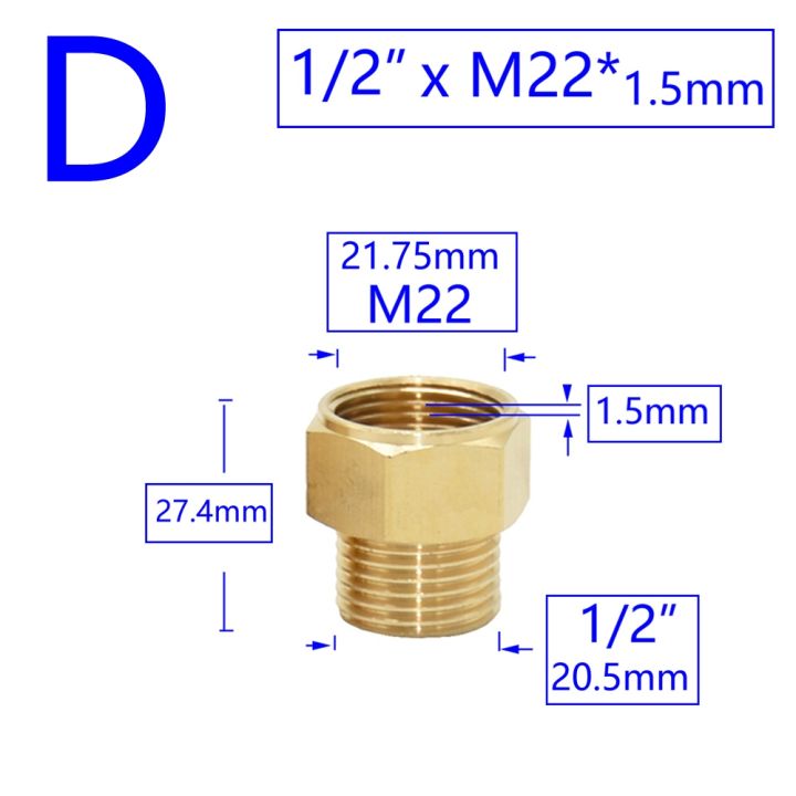 hot-dt-male-female-1-2-m14-m18-m22-3-8-thread-pitch-1-5mm-washing-machine-coupler