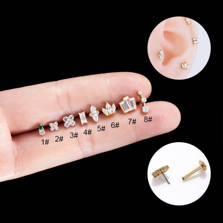 Titanium hot sale cartilage stud