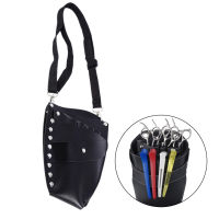 Hair Stylist Waist Bag Hair Dressres Holster PU Leather Scissors Holster for Hairdressers for Hair Cutting Clippers Combs เครื่องมือร้านทำผม