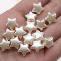 CHONGAI 100PCS Star Shape ลูกปัดอะคริลิค DIY เลียนแบบไข่มุกสไตล์ทำสร้อยคอสร้อยข้อมือเครื่องประดับ 11 มม-bcco889