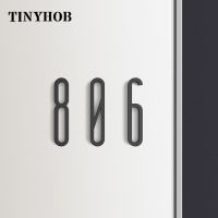 ∈✚✎ 10cm 3.93 quot; Self Adhesive Acrylic Letters and Numbers Modern Exterior Decor Villa Hotel Door Plates Dormitory Home Digits Sticker